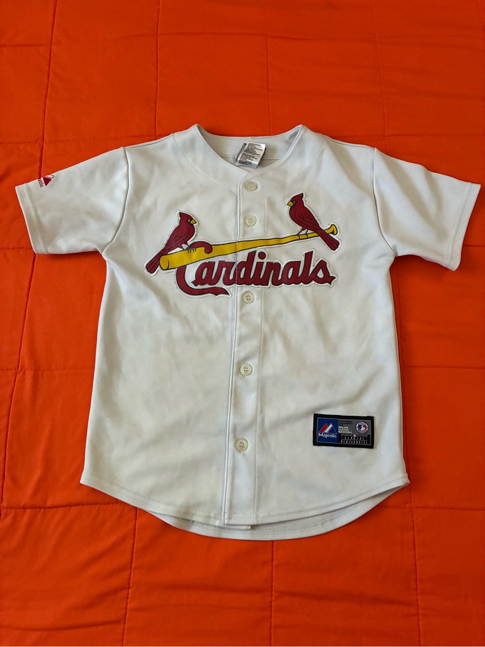 St. Louis Cardinals Jersey Boys Small White MLB Cool Base majestic